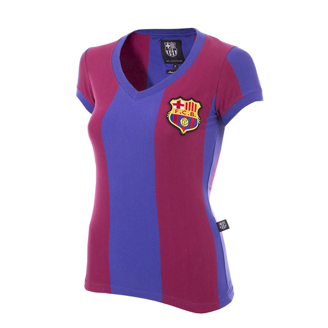 Discreet vos vertaling FC Barcelona 1976 - 77 Dames Retro Voetbalshirt
