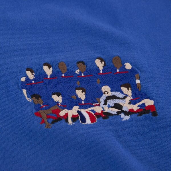 Frankrijk 2000 Europees Kampioen Geborduurd T-Shirt 2