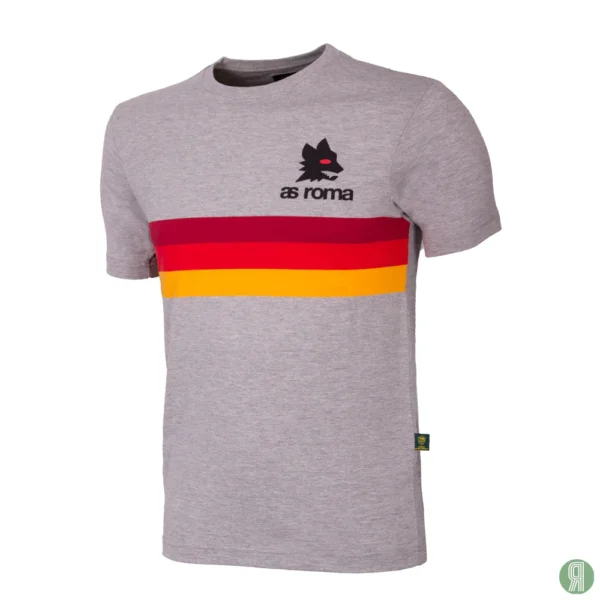 AS Roma Strepen T-Shirt Grijs
