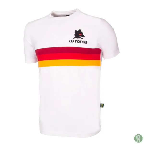 AS Roma Strepen T-Shirt Wit