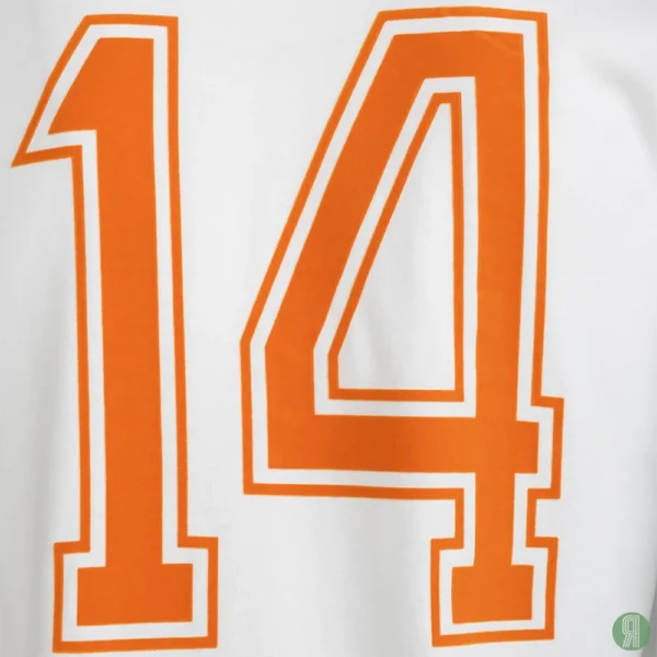 Nederland WK 1974 Cruijff retro voetbalshirt wit ls