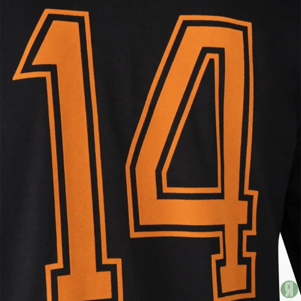 Nederland WK 1974 Cruijff retro voetbalshirt zwart ls